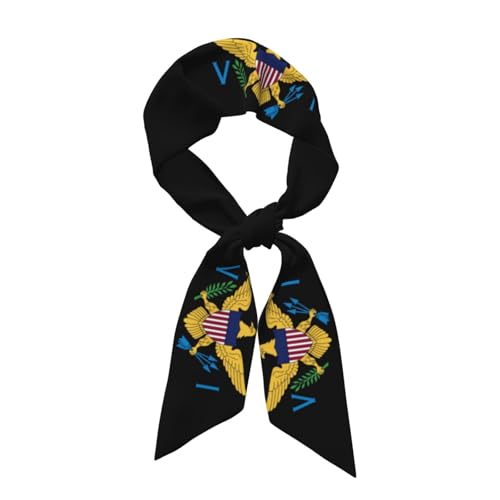 YSBYEIU Cute Virgin Islands Flag Head Scarfs Hair Neck Scarves For Women Purse Bag Scarf For Hats Handbag Headscarf Fashion