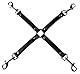 VEGAN Collection BDSM - Fesselgurt Hogtie Hand- und Fuß-Fesselung Hog Tie Bondagegurt Verbindungsgurt Ledergurt mit 4 Karabiner zum Verbinden von Handfesseln und Fußfesseln
