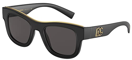 Dolce & Gabbana Lunettes de Soleil MONOGRAM DG 6140 Matte Black/Grey 50/21/145 homme