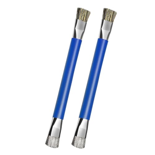 MUCKLILY 1set Motherboard Cleaning Brush Anti Static Brush Detail Cleaning Brush Antistatic Brush Cleaning Scrub Brush Motherboard Brush Electronic Cleaning Brush Detailing Brush Metal 2pcs