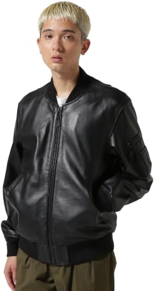 Amazon | [アヴィレックス] ジャケット LEATHER TYPE MA-1 メンズ L