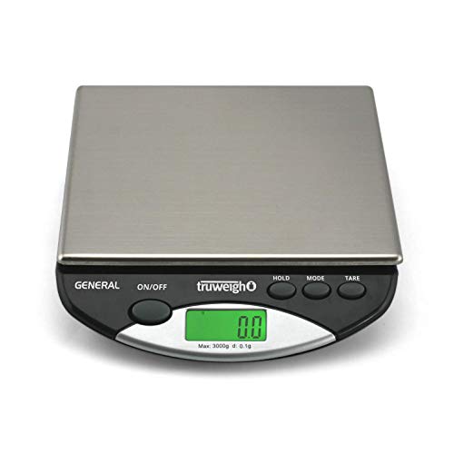 Truweigh - GENERAL Compact Bench Scale and Long Lasting Portable Grams Scale