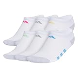 adidas Unisex Kids No Show Socks for Boys and Girls Youth (6-Pack) Athletic Cushioned and Comfortable, Below Ankle