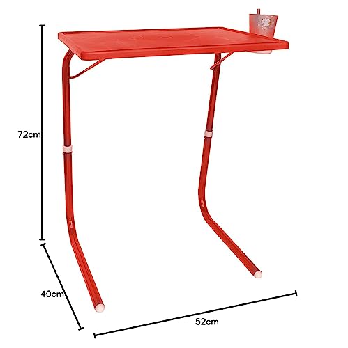 Image of TAVASYA Adjustable Table Mate Laptop Table Kids Table Study Table Utility Table Multi Purpose Table Orange Color TYTM7
