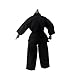 1/12 Action Figure Clothes,Taekwondo Uniform Outfits for 6 inch Male Action Figures,6 inch Miniature Karate Suit (Black)