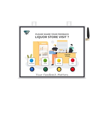 Image of Rely Cure ⇒ VP INDUSTRIES (Lite Model) Liquor Shop Feedback Machine with Inbuilt WiFi Hotspot | Smiley Feedback System with Mobile App & Live Reports