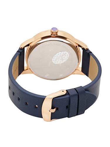 Image of DANIEL KLEIN Leather Analog Blue Dial Men's Watch-Dk11650-5