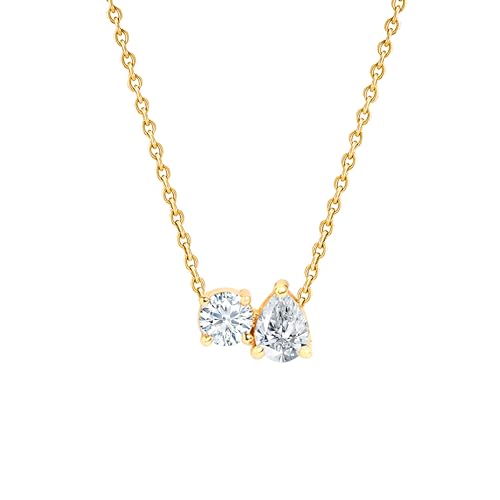 Stylish Crystal Pendant Necklace For Women With Extendable Chain