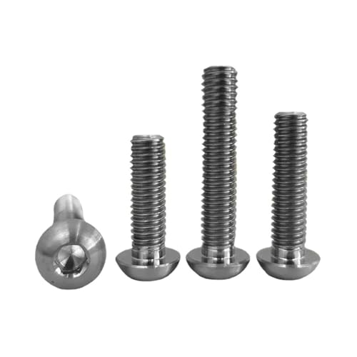 KIZUNA Tools M2 M3 M4 M5 M6 M8 × 6-100 �~�����[�g���̒��� TC4 GR5 �`�^�������l�W�{�^���w�b�h�Z�p�A�����{���g�l�W���]�ԃI�[�g�o�C(M2.5x4 mm)