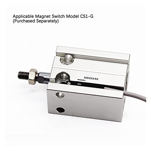 Cilindro de aire multipositivo MD25 de carrera corta 5mm en aleación de aluminio 5