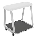 Beaudreaul Mobile Pediküre-Fußstütze mit Ablage and 4 Universalrädern Tragbare Fußpflegestuhl Belastbarkeit 50kg Multifunktionale Pediküre Trolley Wagen, für Schönheitssalons, Kliniken usw (Weiß)