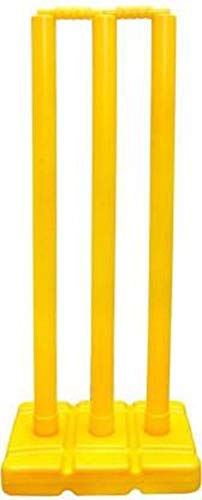 Image of VICTORY Strong Plastic Cricket Stump Set # 3 Wicket Set, 1 Stand, 2 bails