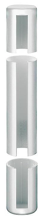 cyclingcolors 2x Couvre gond cache paumelle fenêtre porte portail Charnière Capuchon Protection Meuble Douille, 20mm blanc longueur 149mm plastique