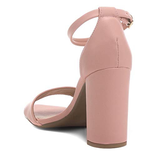 Sandália Drezzup Salto Grosso Feminina - Rosa Claro - 39