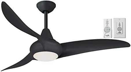 Minka-Aire F845-CL Light Wave 44" Ceiling Fan, Coal Finish with Remote and Additional Wall Control