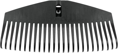 Fiskars Tête de balai à gazon livrée sans manche, 25 dents, Compatible avec le Manche Fiskars Solid, Largeur : 51,1 cm, Dents en plastique, Noir, L, Solid, 1014915