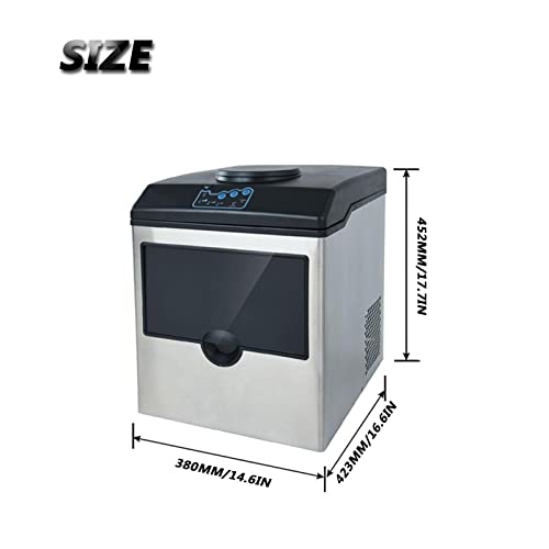 PanHuiWen EiswüRfelmaschine Edelstahl 3 Eiswürfel-Größen Hocheffiziente Eiswurfelmaker 25kg/24h Perfekt für Daheim/Küche… – Bild 3
