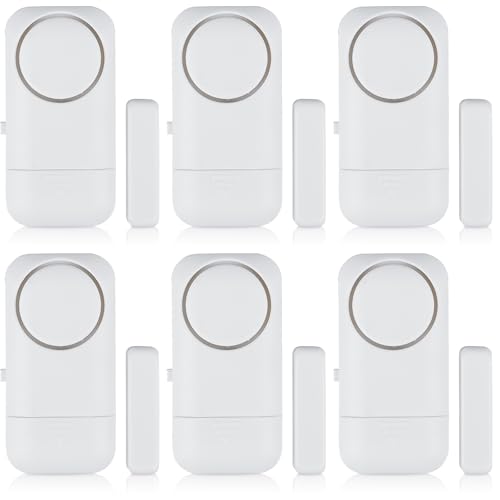 6 alarmas inalámbricas para puertas y ventanas, 120 dB, protección antirrobo,...