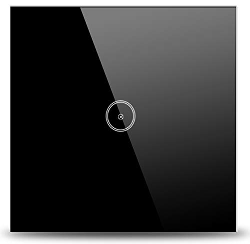 Jinvoo Smart Wi-Fi Wall Light Schalter,EU 1 gang panel switch-black,Smart Timing-Schalter,Fernbedienung Lichtschalter,Kompatibel mit Alexa Echo und Google Assistant