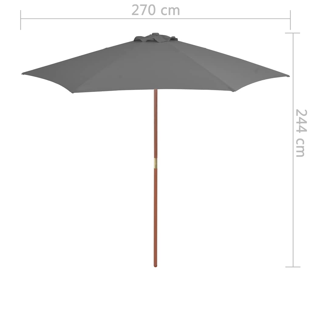 SYDE Parasol ogrodowy z terakoty 270 cm