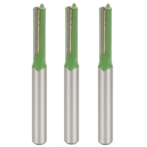 Broca de corte al ras con rodamientos, doble filo, fresa para carpintería, fresa para madera dura, madera blanda, plástico, laminado, contrachapado, hoja de aleación, mango de