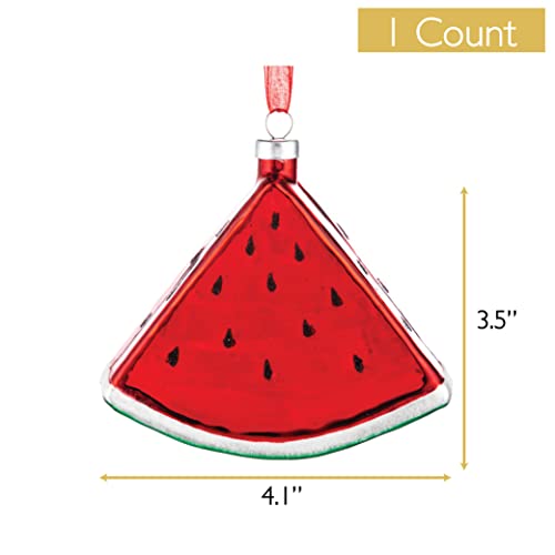 Every Day is Christmas Glass Blown Ornaments Cute Hand Made Figurines Tree Decoration, Watermelon