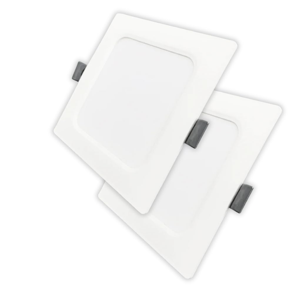 LUXULA LED Einbauleuchte eckig Weiß, 2 Stück 295x29mm, 24W 2400lm, IP44 Einbaustrahler flach CCT 2700K 4000K 6000K einstellbar, LED Deckenstrahler Einbauleuchte 230V Bad, Küche & Innenräume