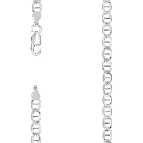 Chaîne marine argent 925 massif 4mm contre les bijoux fragiles collier 41cm