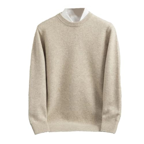 Winter Merino Wool Sweater Men's O-Neck Pullover Warm Knit Sweater