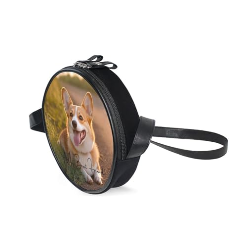 Personalized Photo Crossbody Handbag Purse for Women Round Canvas Purses Custom Shoulder Bag Her Gifts for Birthday New Year2