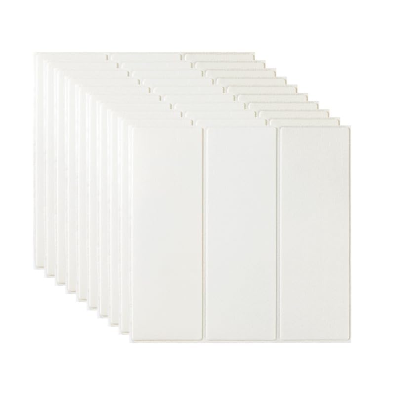 Snewvie 3D Wall Panels Self Adhesive White Panel Wallpaper Waterproof Wood Panels for Walls Soft Foam Panels 35 * 35cm Original Wood Grain Panelling Ceiling Tiles,10PCS — image 1
