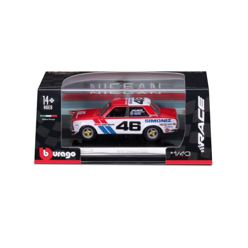 Datsun 510 #46 John Morton BRE a escala 1:43 Bburago miniatura 6