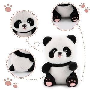 Image of Storescent Soft Toys for Kids - Stuffed Animal Plush Soft Toy for Boys & Girls | Plushie Toy Black Eyes Panda, 35cm
