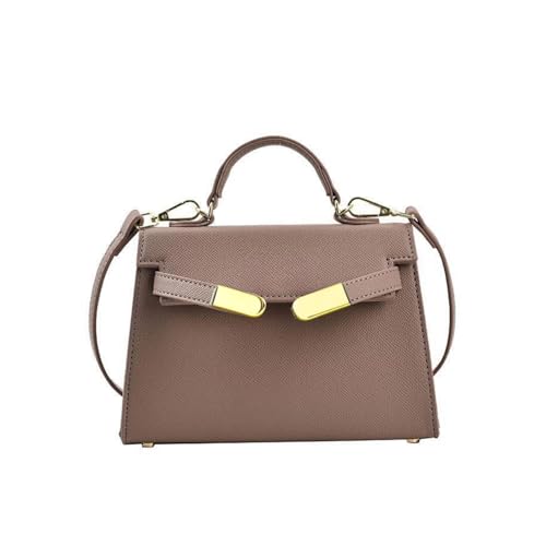 Bolsas transversais femininas de couro PU moderna bolsa de ombro com alça ajustável bolsa transversal bolsa feminina bolsa de mão, Caqui