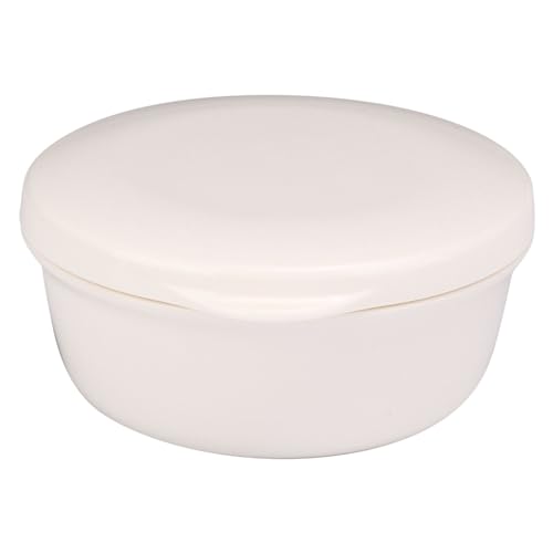 Caja de jabón contenedor Duradero Redondo Compacto Soporte para jabonera de Viaje con Cubierta de Placa de Drenaje para baño Cocina plástico 3,5 Pulgadas de diámetro