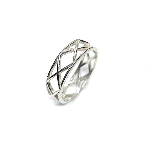 Bague en argent sterling 925 véritable l'anneau 7mm parfait pour offrir