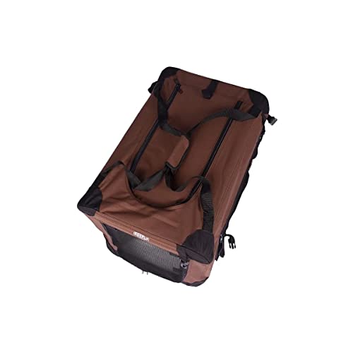 Casinha De Transporte Pet Dobrável Dogfly Carry On Tamanho G - MARROM