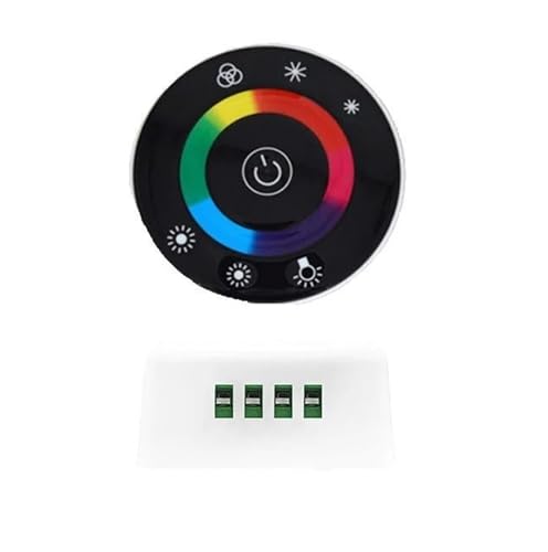 Ceinture lumineuse RGB sublimée par ce contrôleur LED tactile et télécommande boule noire