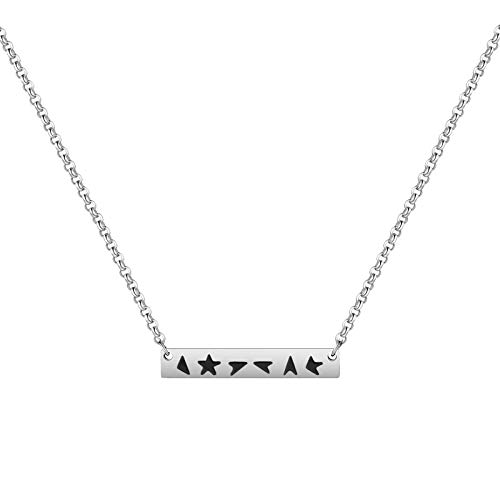 Rock Star Inspired Jewlery Black Star Necklace Gift for Rock Star Fans (bar Necklace)