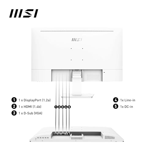 Image of MSI PRO MP273AW 27 Inch Full HD Office Monitor 1920x1080 IPS Panel, 100 Hz, Eye-Friendly Screen, VESA Mountable, Built-in Speakers, Display Kit Support, Tilt-Adjustable HDMI 1.4, DP 1.2a, D-Sub(VGA)