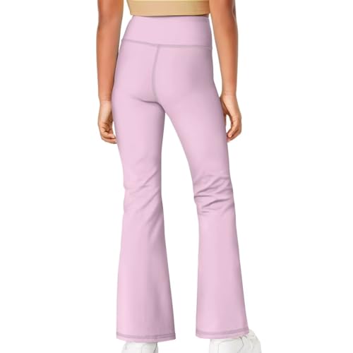 Image of Girls Leggings Floral Print High-Waisted Flared Pants 5-14 Years