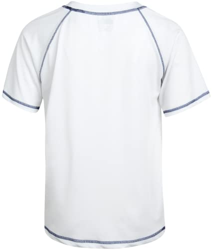 Quad Seven Boys Swim Shirt - Quick Dry Sun Protection Short Sleeve Rash Guard for Boys Surf Youth Kids Swimwear (Sizes: 5-18)4