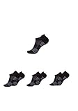 Atmungsaktive Sport- und Laufsocken für Damen und Herren - 3 Paar - Ergonomisches Design für maximale Performance beim Joggen, Gym, Wandern, Radfahren und Alltag mit Anti-Schweiß-Technologie (3, M)