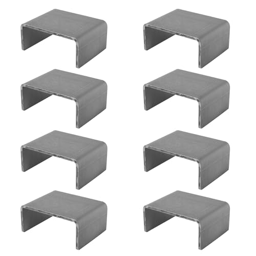 XZWMY 8 Pcs Heavy Duty Weld On Trailer Stake Pockets 2 x 4 Raw Steel Weld-On Stake Pocket Brackets for Trailer & Truck