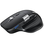 TECKNET Bluetooth Mouse, Wireless Mouse with Thumb Scroll, Rechargeable Mice, Dual Bluetooth 5.3 & 2.4GHz, Ergonomic, 4800DPI Adjustable, Silent Click, Computer Mouse for Windows/Mac OS- Dark Gray