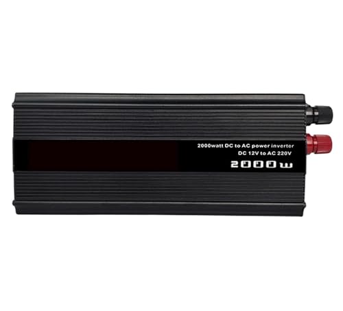 Inversor de Corriente, Inversor Solar de 12 V, 220 V, 500 W, 1000 W y 2000 W, convertidor de Potencia de Onda sinusoidal modificada for Coche.(2000W)