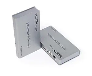 atdaraz HDMI Extender HDMI KVM Extender Over Ethernet via Single cat 5e /6/7 200 M HDMI KVM Over IP Extender Full HD 1080P - Home Theater-Stage-Teaching-Video-Conference,and More (1 Set
