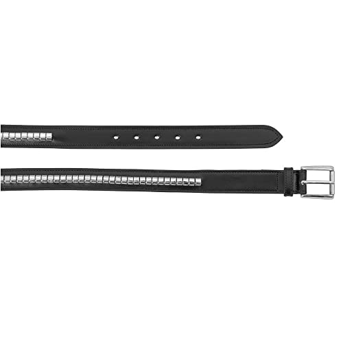 Equestro Leather Belt with Clincher 80 cm, Black