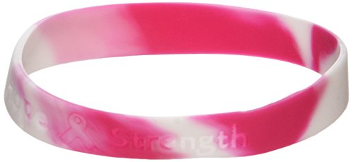 Fun Express Pink Ribbon Camouflage Silicone Bracelet