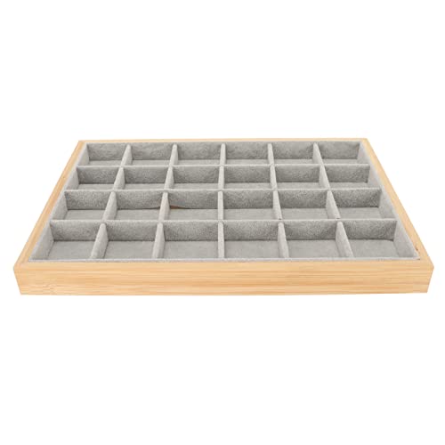 KIMISS Je y Display, Vassoi Portaoggetti per Gioielli Multiuso 24 Griglie Scomparti per Vassoi Inserto per Cassetti Guardaroba Organizzatori di Gioielli per Orecchini Braccialetti